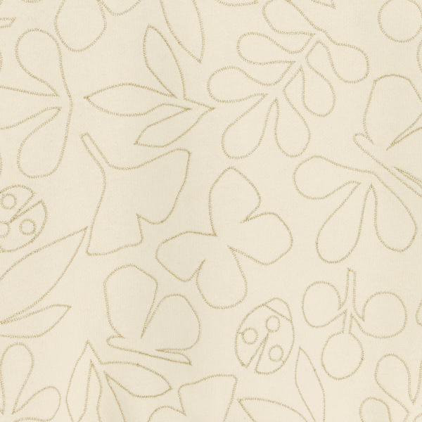 سويت شيرت مطرز، باللون البيج للفتيات.